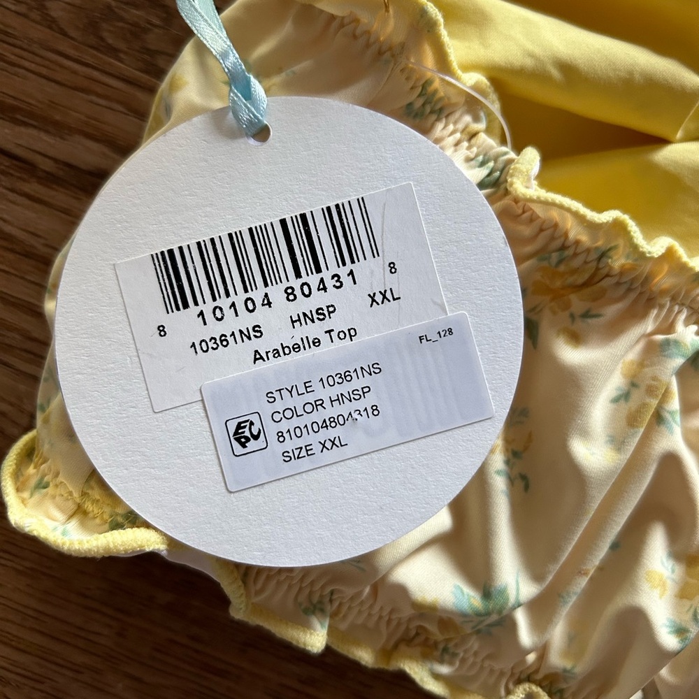 Frankies Bikinis Yellow Flower Bikini Top Gigi Hadid x Frankies Arabelle Top - Picture 5 of 8